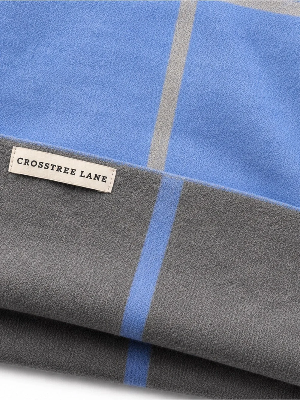 Like New CROSSTREE LANE - Classic Light Blue Checked Scarf - Women Accessories